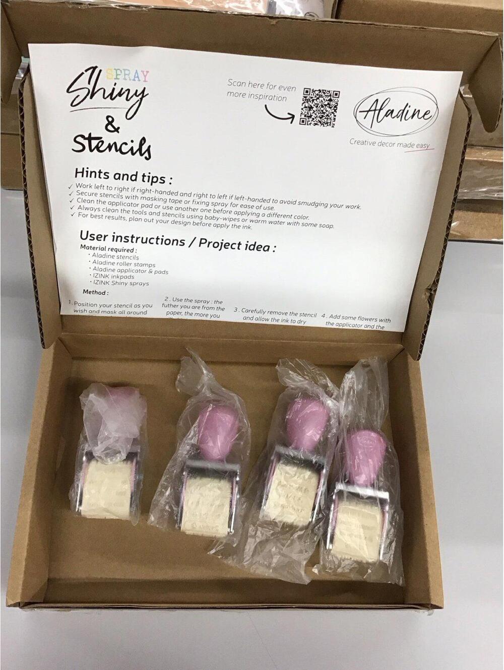 Aladine roller stamps 4 pack motivational sayings brand new in box from HSN